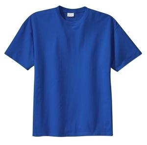 Crew Neck Tshirts Blue Cotton Men
