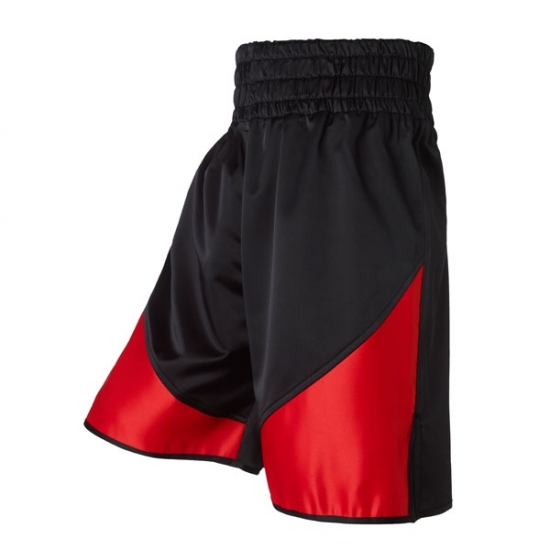 Classic BLACK WITH RED PANEL BOXING SHORTS